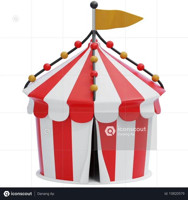 Tienda de circo  3D Icon