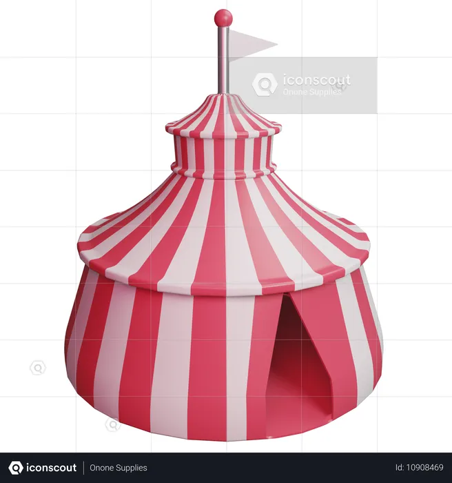 Tienda de circo  3D Icon