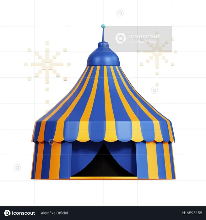 Tienda de circo  3D Icon