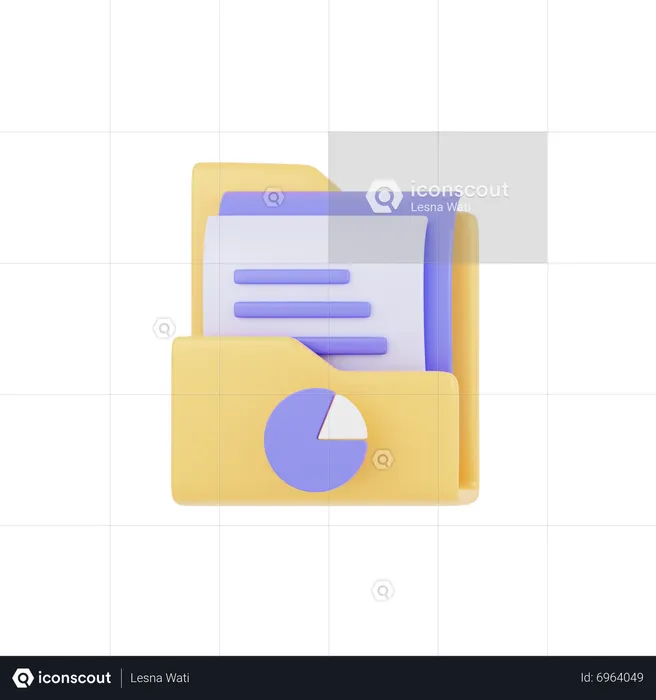 Analítica de carpetas  3D Icon