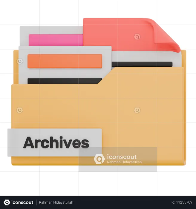 Carpeta de archivos  3D Icon