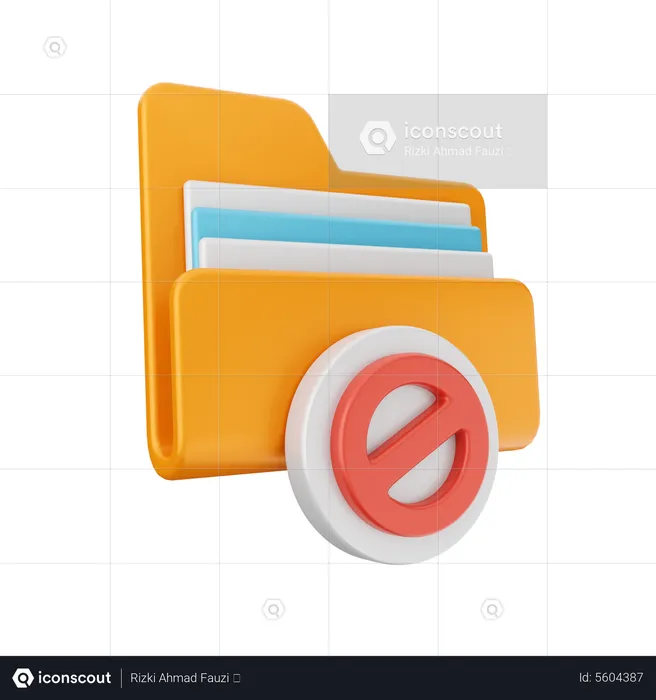 Carpeta de prohibición  3D Icon