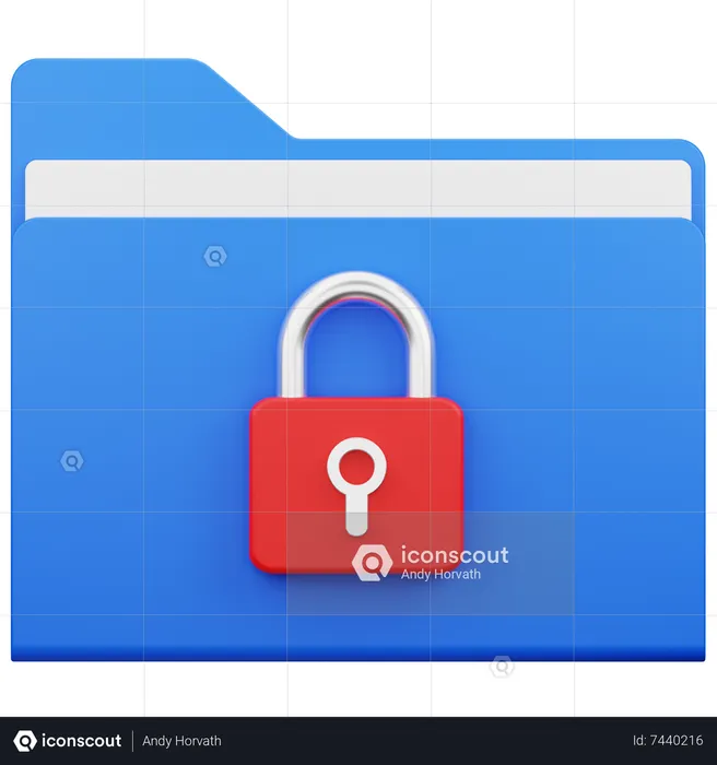 Carpeta bloqueada  3D Icon