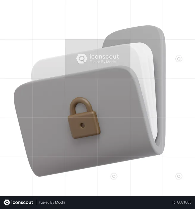 Carpeta bloqueada  3D Icon