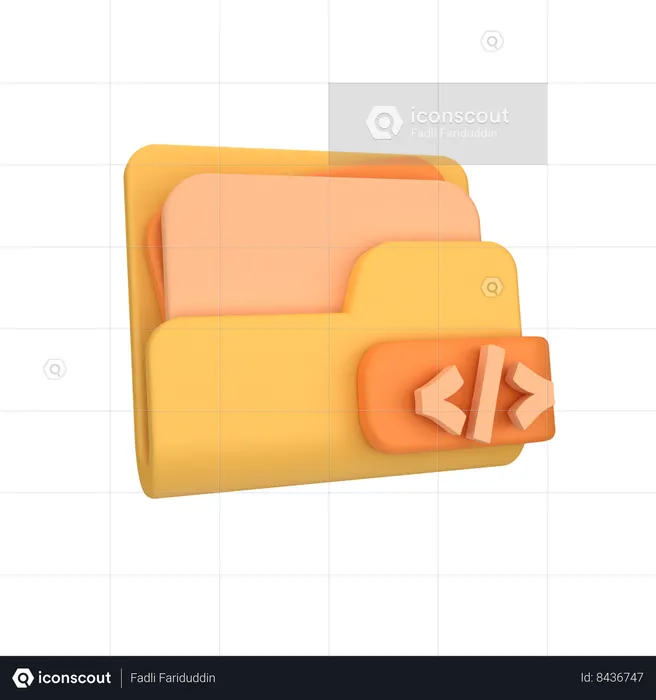 Carpeta de código  3D Icon