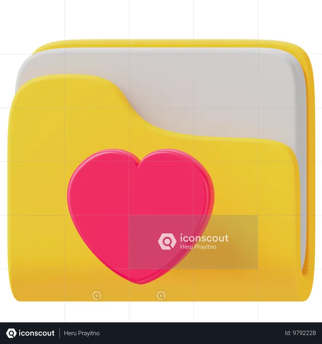 Carpeta de amor  3D Icon