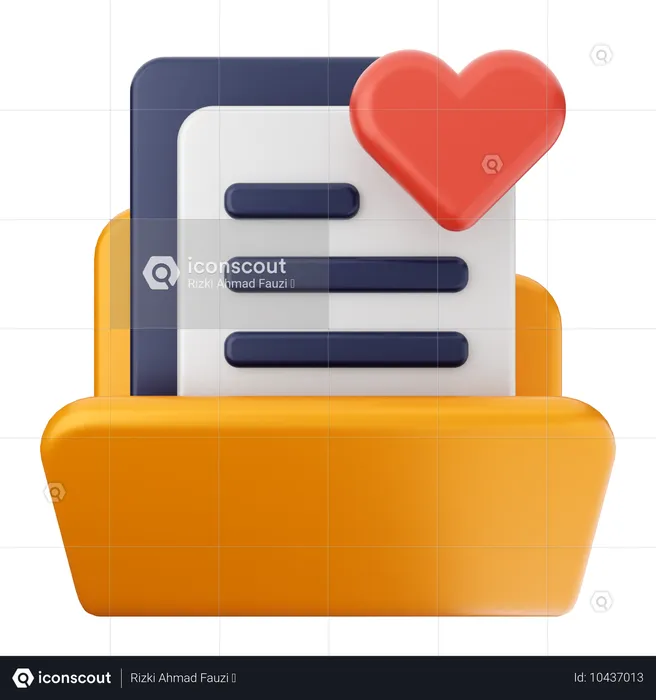 Carpeta de amor  3D Icon