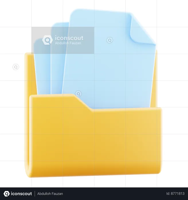 Carpeta de archivos  3D Icon