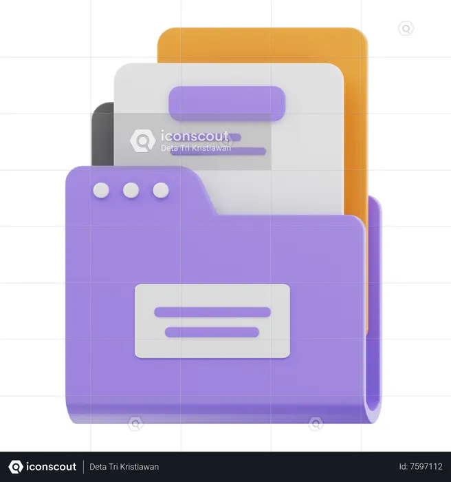 Carpeta de archivos  3D Icon