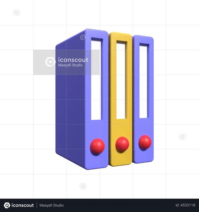 Carpeta de archivos  3D Illustration