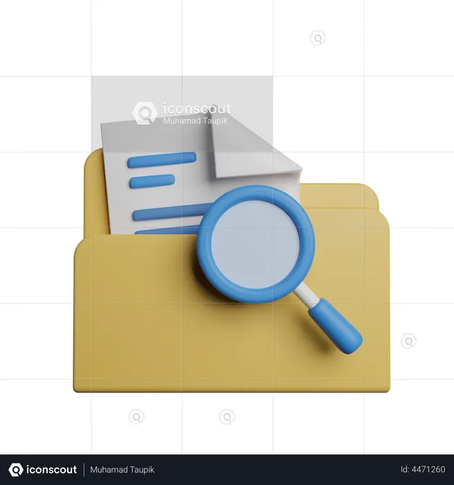 Carpeta de búsqueda  3D Icon