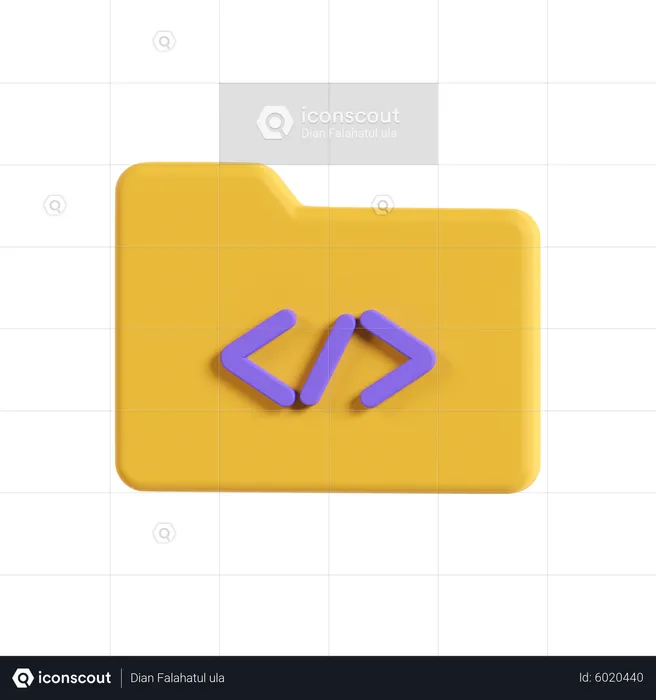 Carpeta de codificación  3D Icon