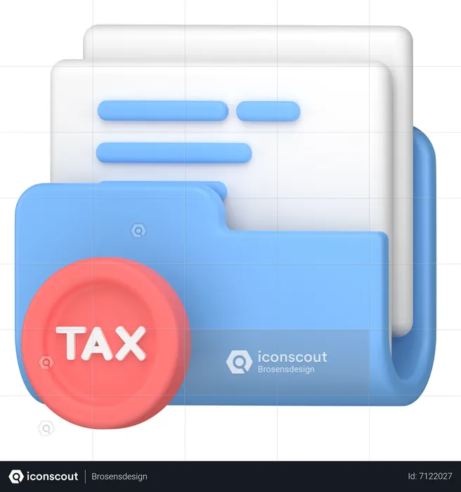 Carpeta de documentos fiscales  3D Icon