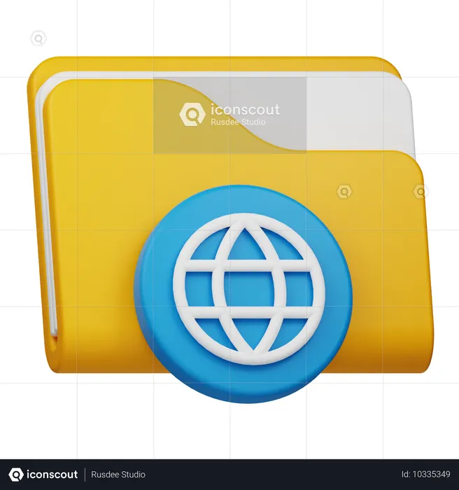 Carpeta de internet  3D Icon