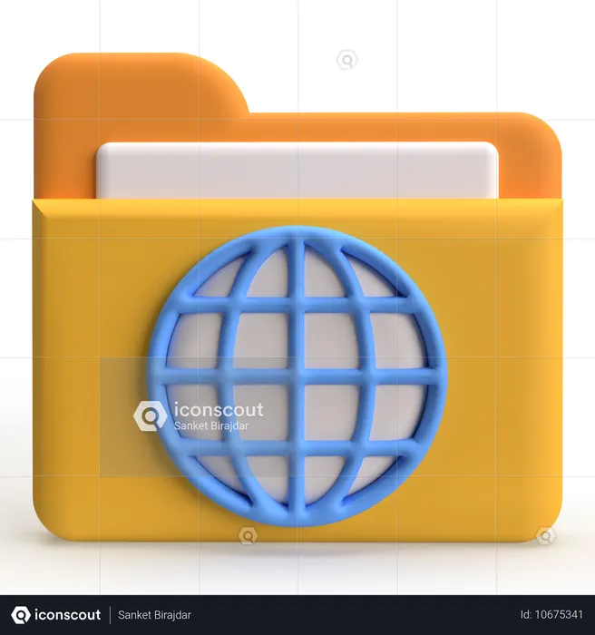 Carpeta de internet  3D Icon