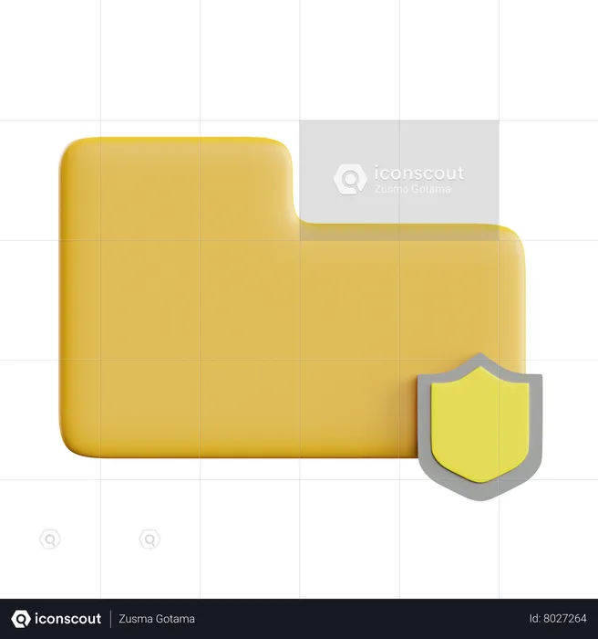 Carpeta de seguridad  3D Icon