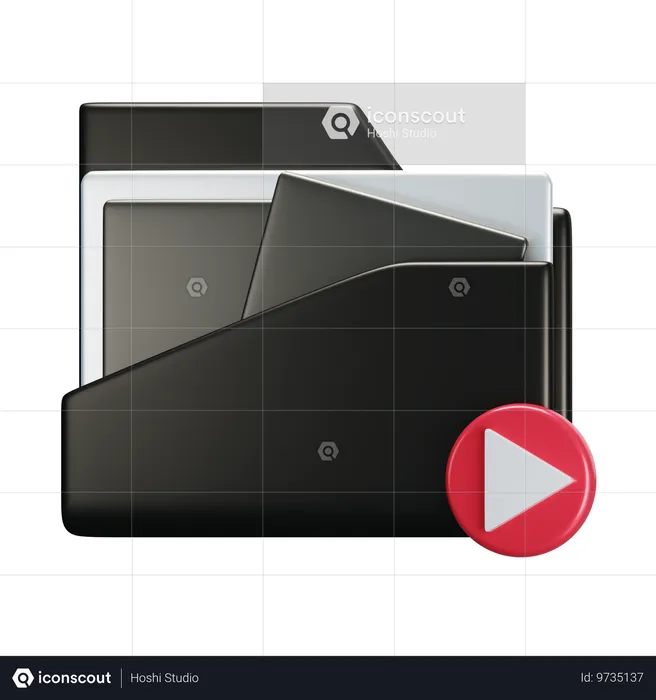 Carpeta de videos  3D Icon