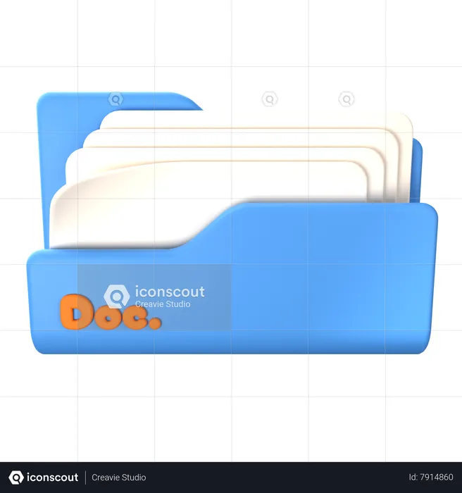 Documento de carpeta  3D Icon