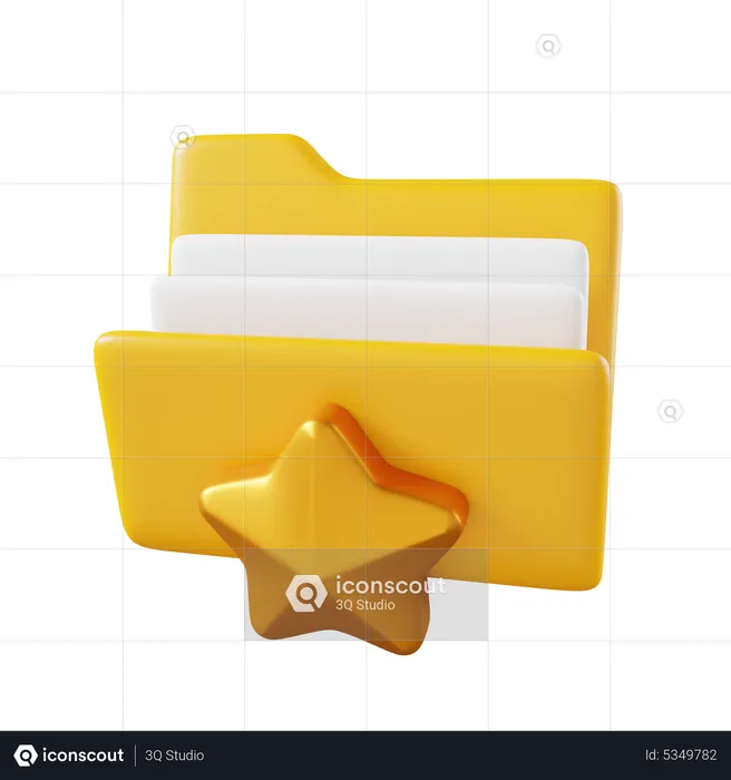 Carpeta favorita  3D Icon