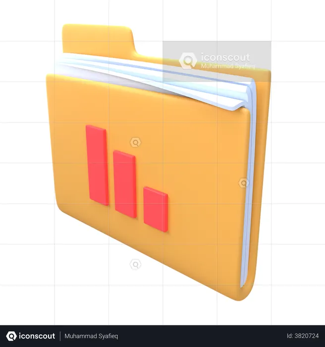 Carpeta comercial  3D Icon