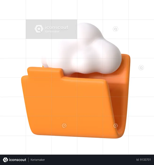 Carpeta en la nube  3D Icon