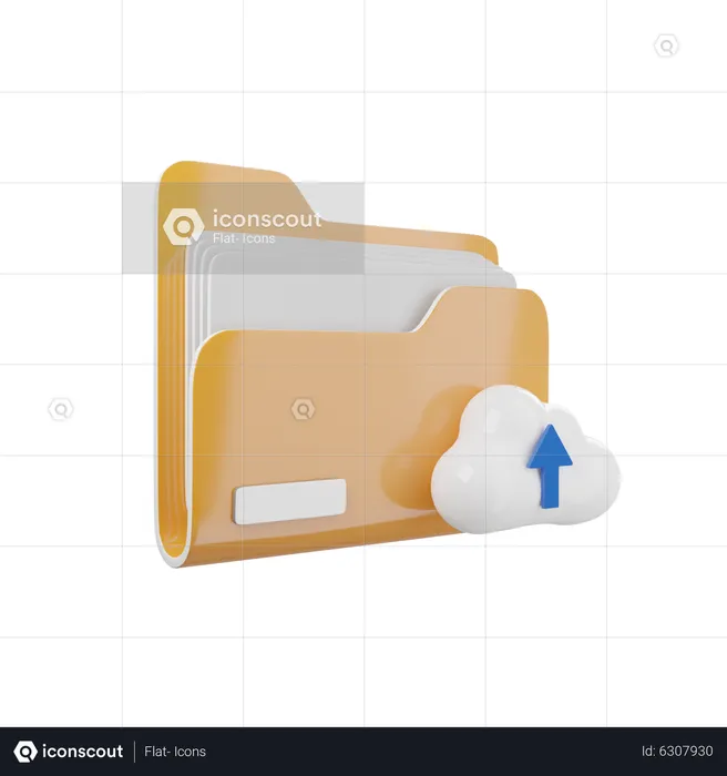 Carpeta en la nube  3D Icon