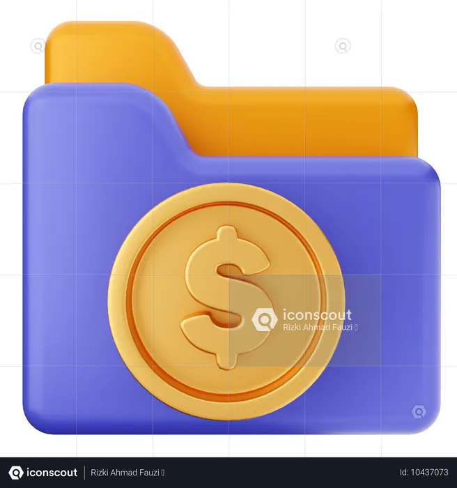 Carpeta de monedas  3D Icon