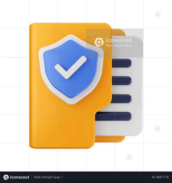 Seguridad de carpeta  3D Icon