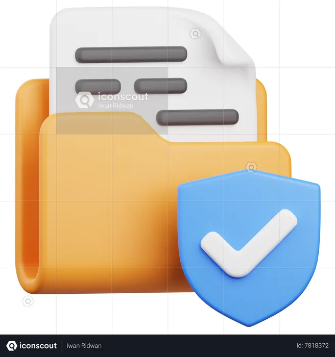 Seguridad de carpeta  3D Icon