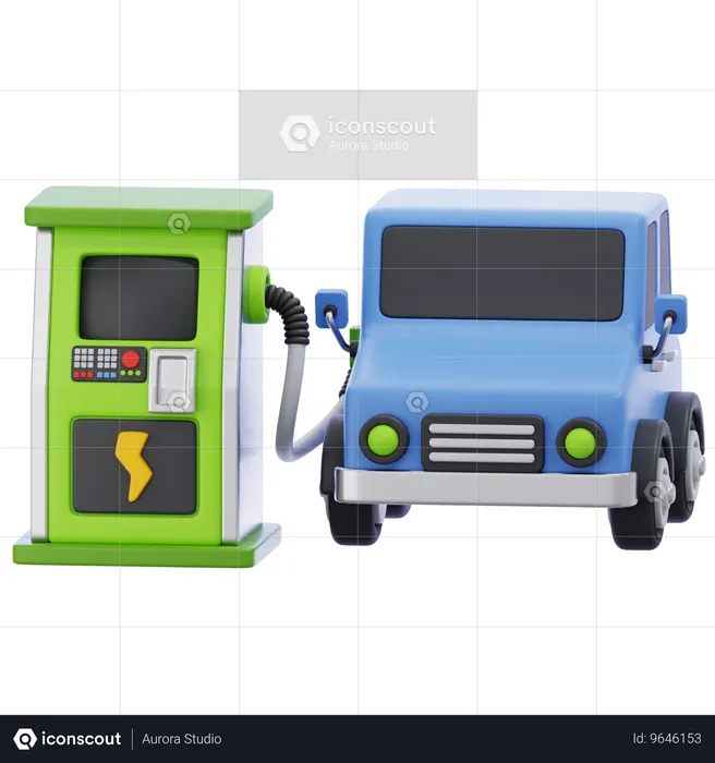 Carregamento de carro elétrico  3D Icon