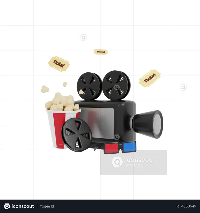 Rolo de filme 3D  3D Illustration