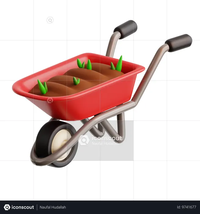 Carretilla de tierra  3D Icon