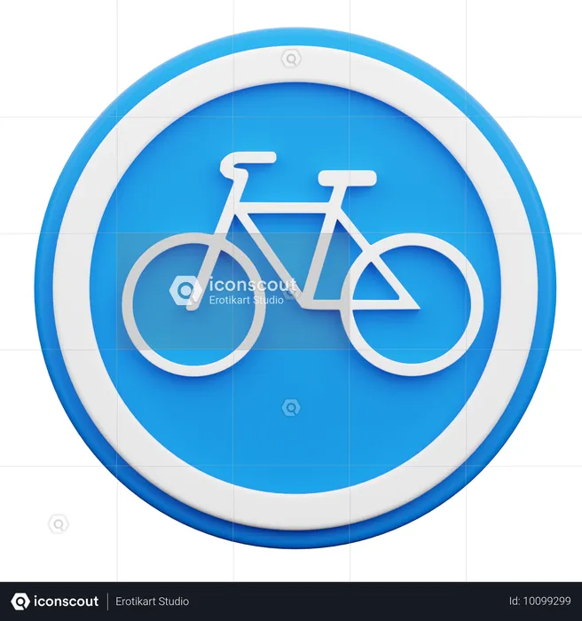 Carril ciclista  3D Icon