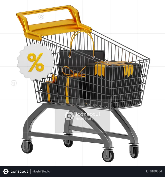 Carrinho de compras  3D Icon