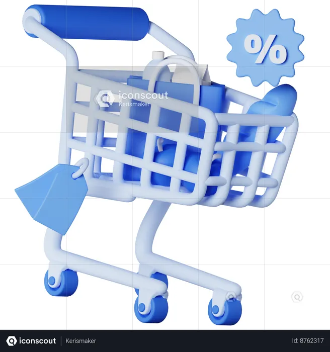 Carrinho de compras  3D Icon