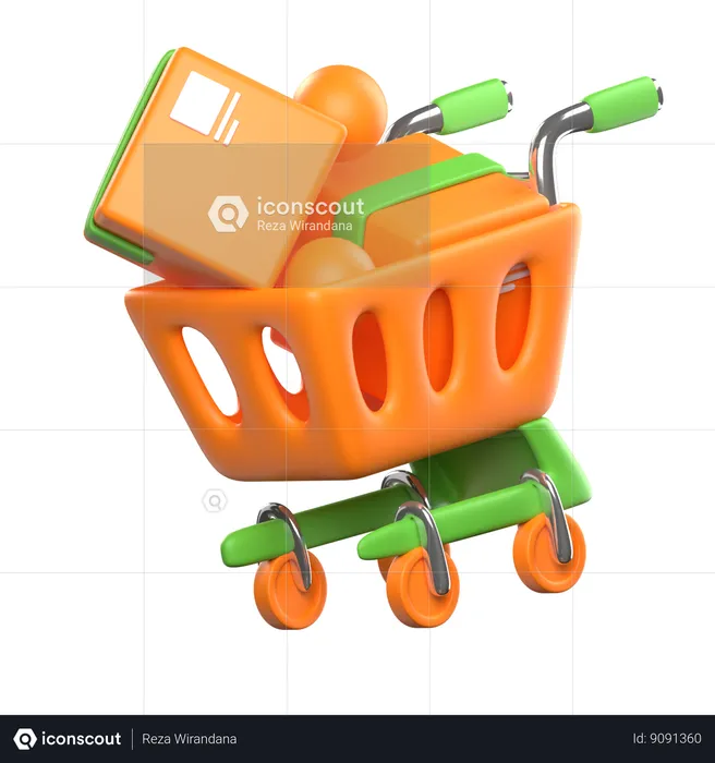 Carrinho de compras  3D Icon