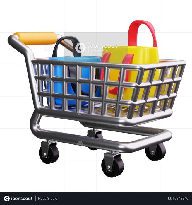 Carrinho de compras  3D Icon