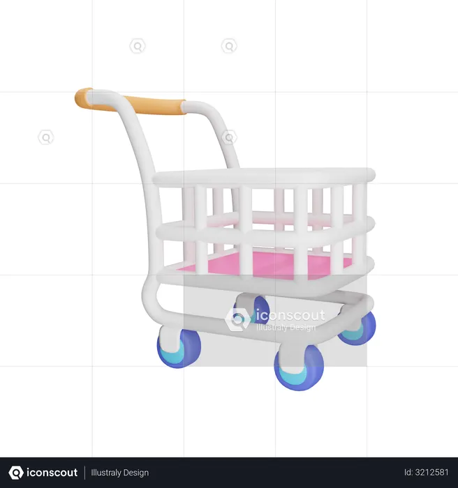 Carrinho de compras  3D Icon