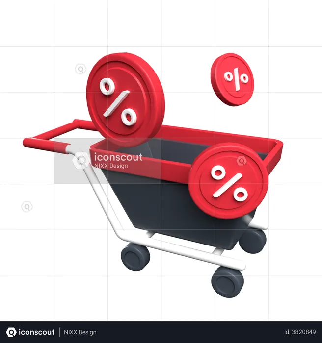 Carrinho de compras  3D Illustration