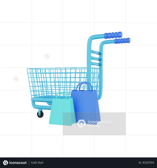 Carrinho de compras  3D Illustration