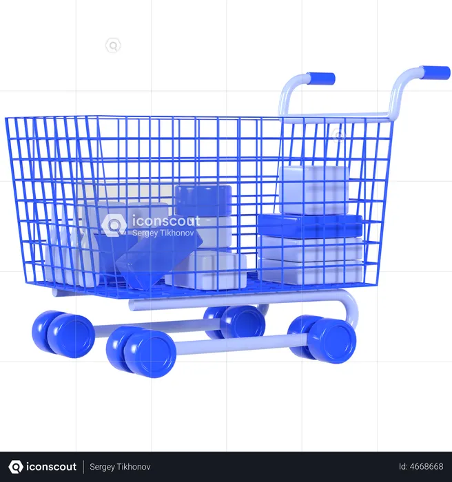 Carrinho de compras  3D Illustration