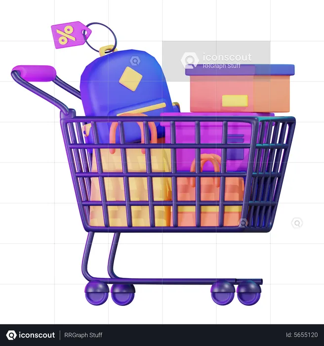 Carrinho de compras  3D Icon