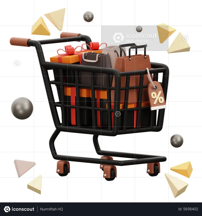 Carrinho de compras  3D Icon