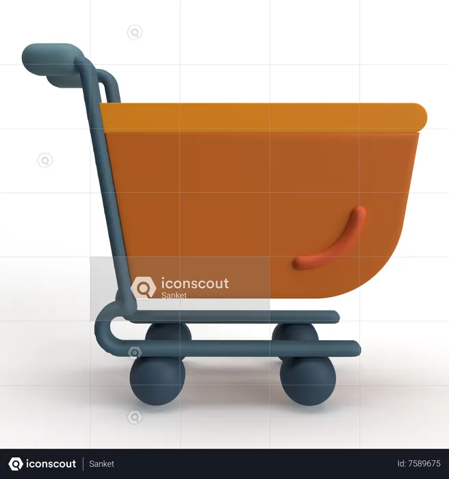 Carrinho de compras  3D Icon