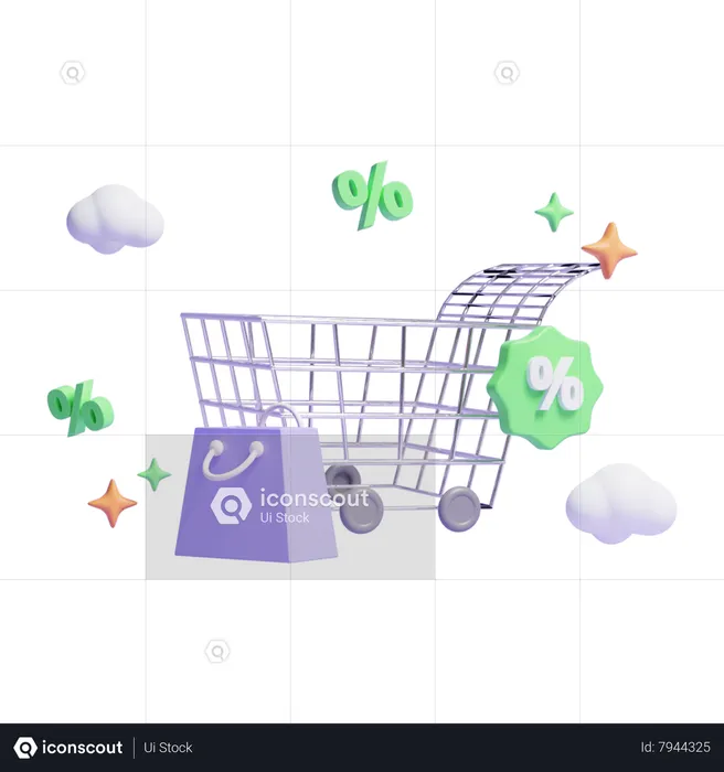 Carrinho de compras  3D Icon