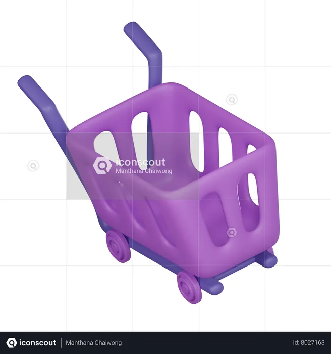 Carrinho de compras  3D Icon