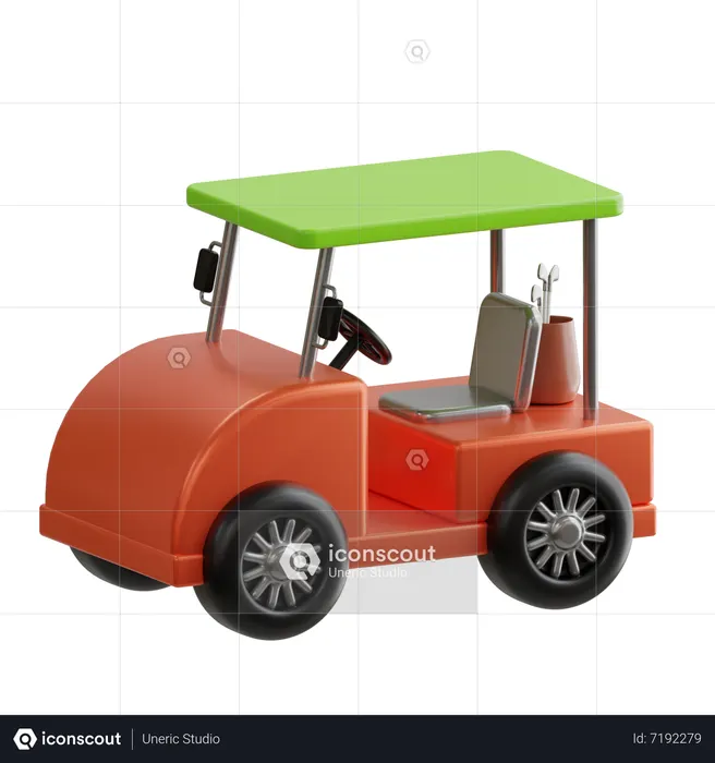 Carrinho de golfe  3D Icon