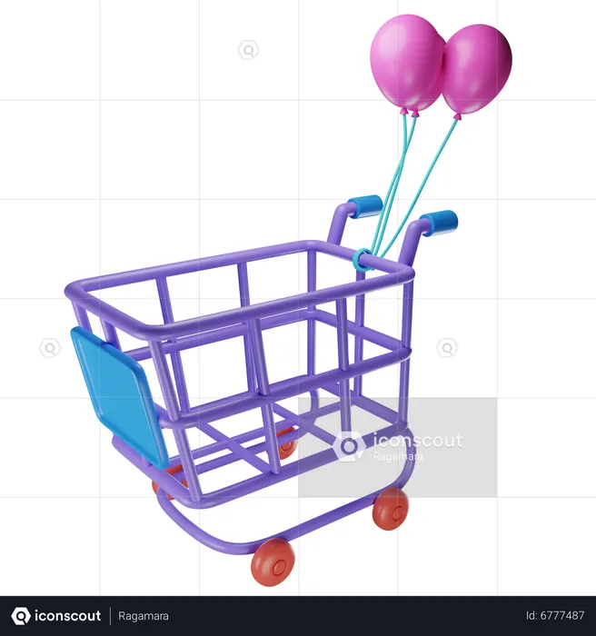 Carrito de compras  3D Icon