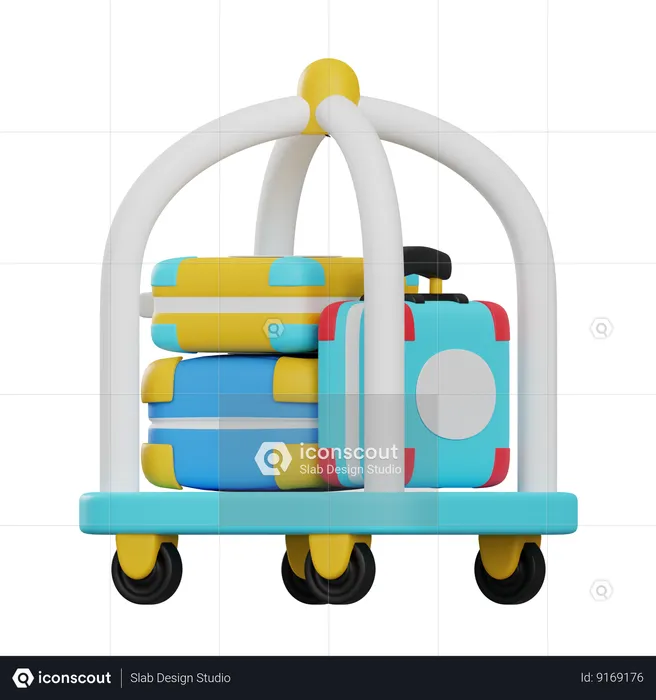 Carrito de equipaje  3D Icon