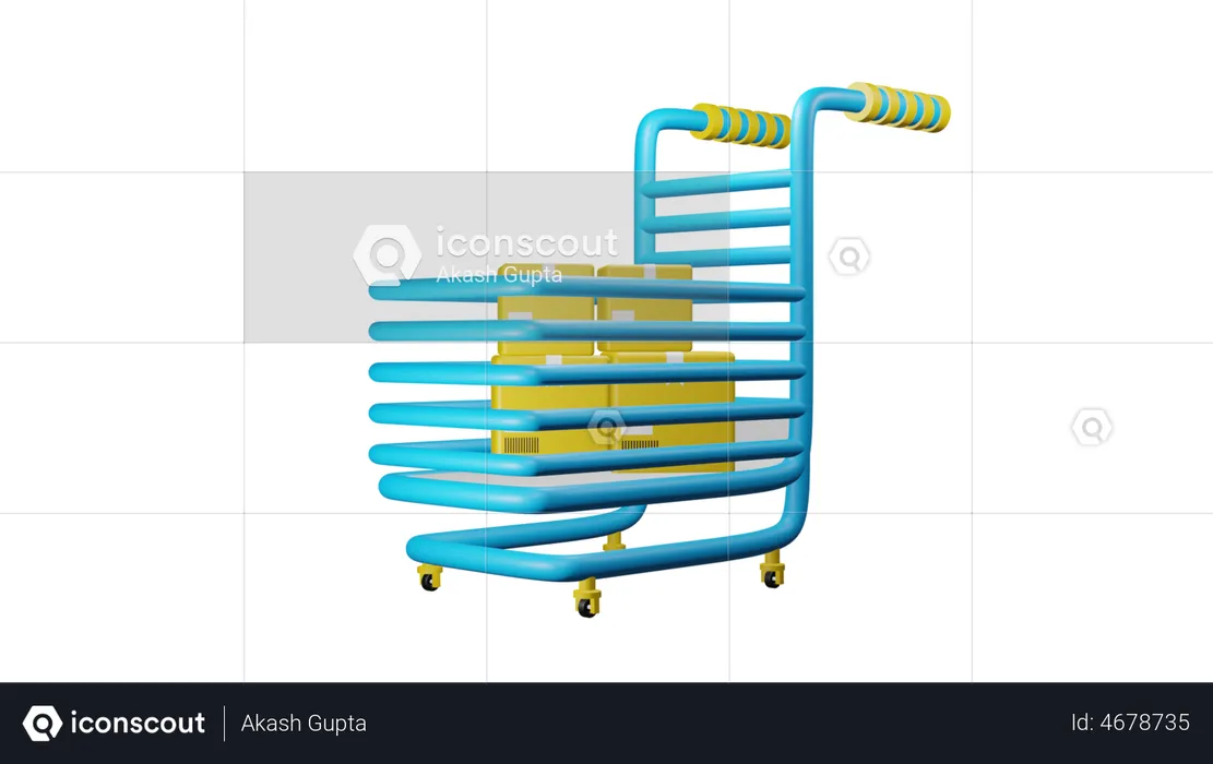 Carrito de producto  3D Illustration